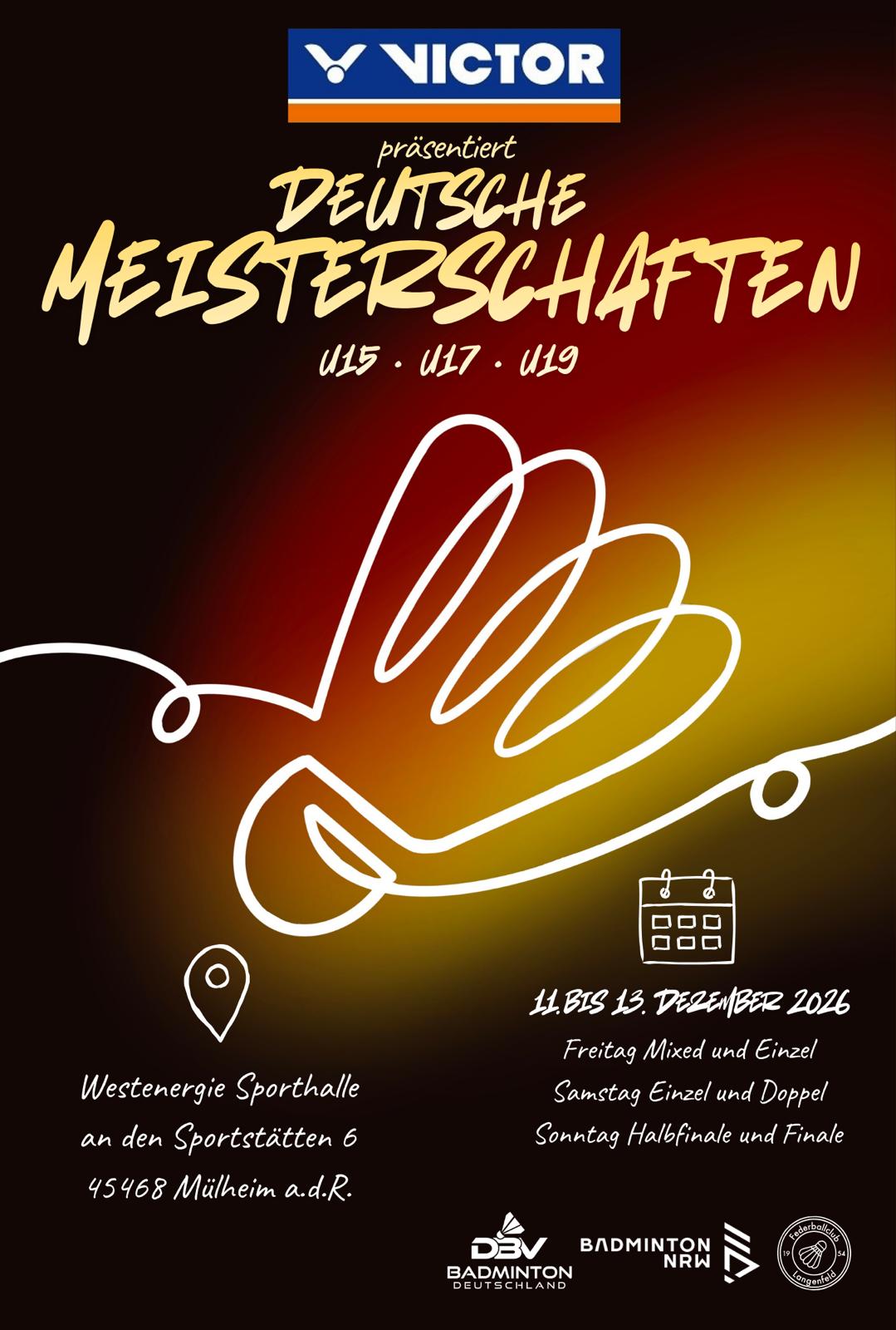 Das Plakat der Deutschen Meisterschaften U15-U19 in Mühlheim an der Ruhr